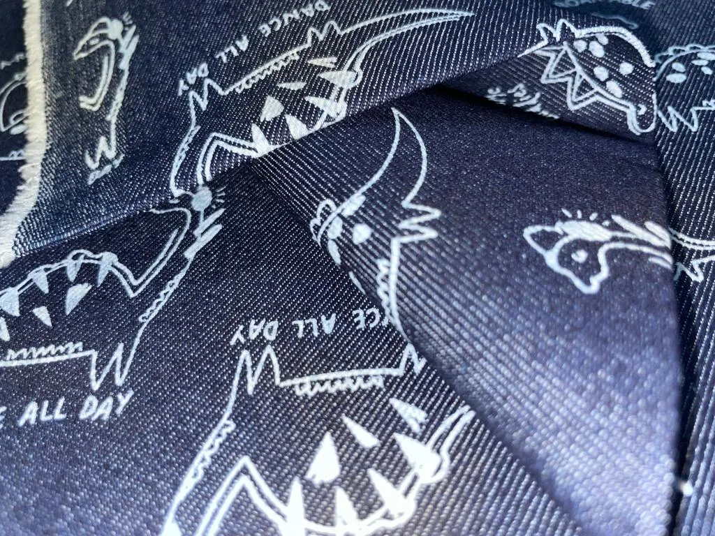 100% Cotton Denim  Fabric 58" wide available in FIVE STYLES  styles [ZIG ZAG / UNICORN / HEART / DENIM BLUE STARS /DINOSAUR/BLACK,BLUE STARS] [15054/55/66/68/15351/54]