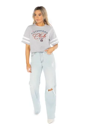 AUBURN TIGERS SISTERHOOD CLUB DROP SHOULDER MID-CROP TEE