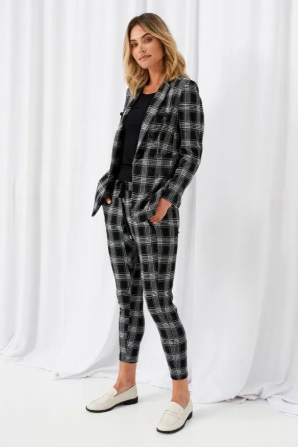Betty Basics Miranda Ponte Joggers Black Check