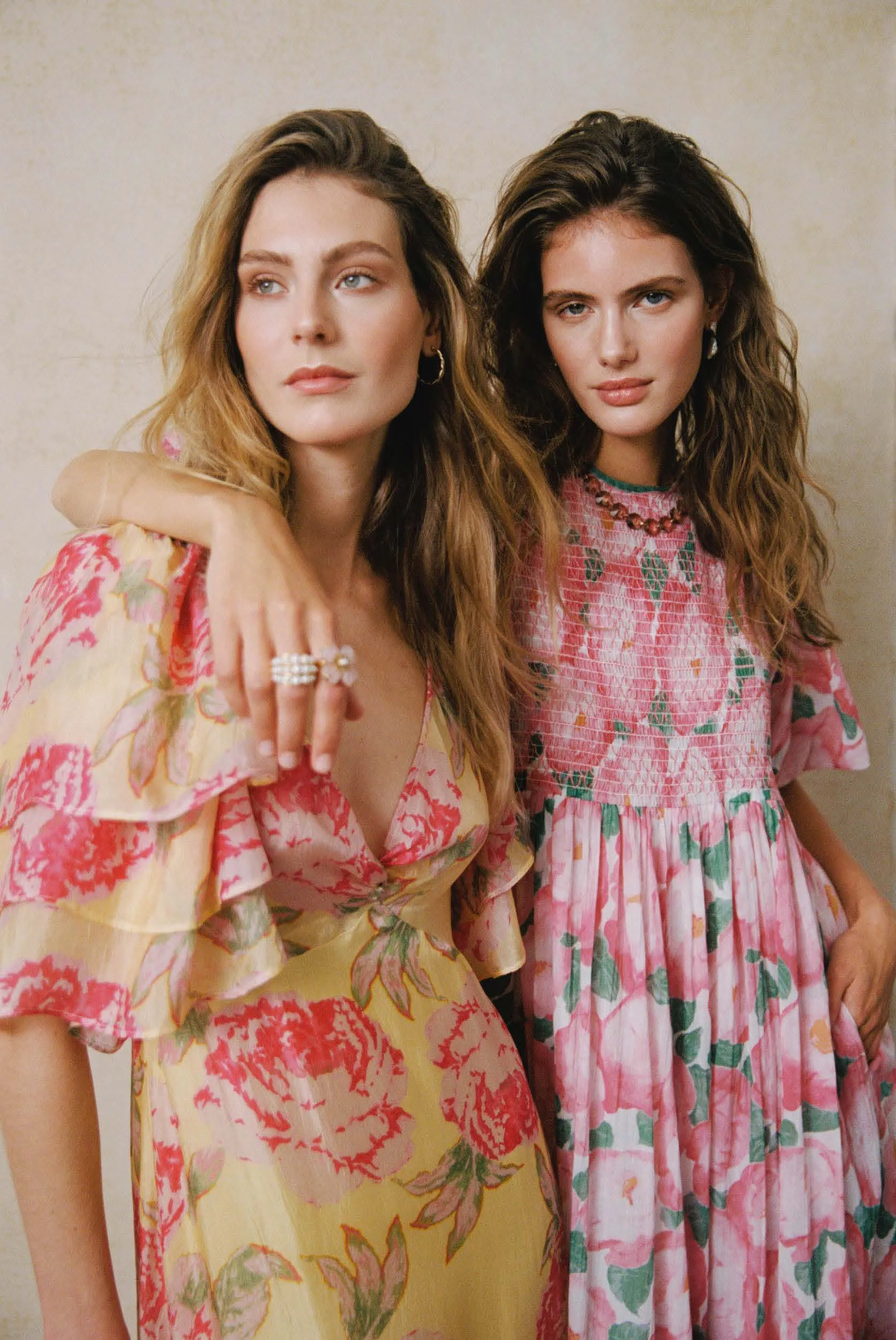Bohemian Maxi Dress in Peonies