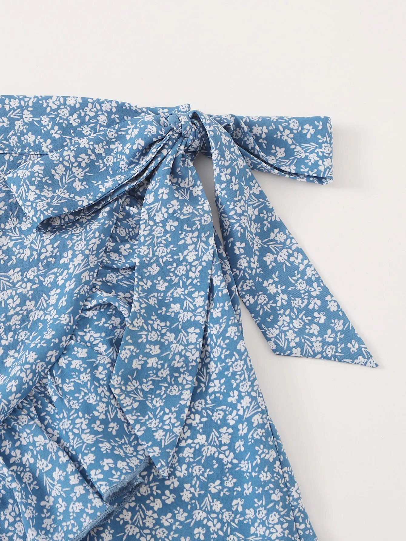 Boho Ditsy Floral Tie Front High Waist Short Women Skirt