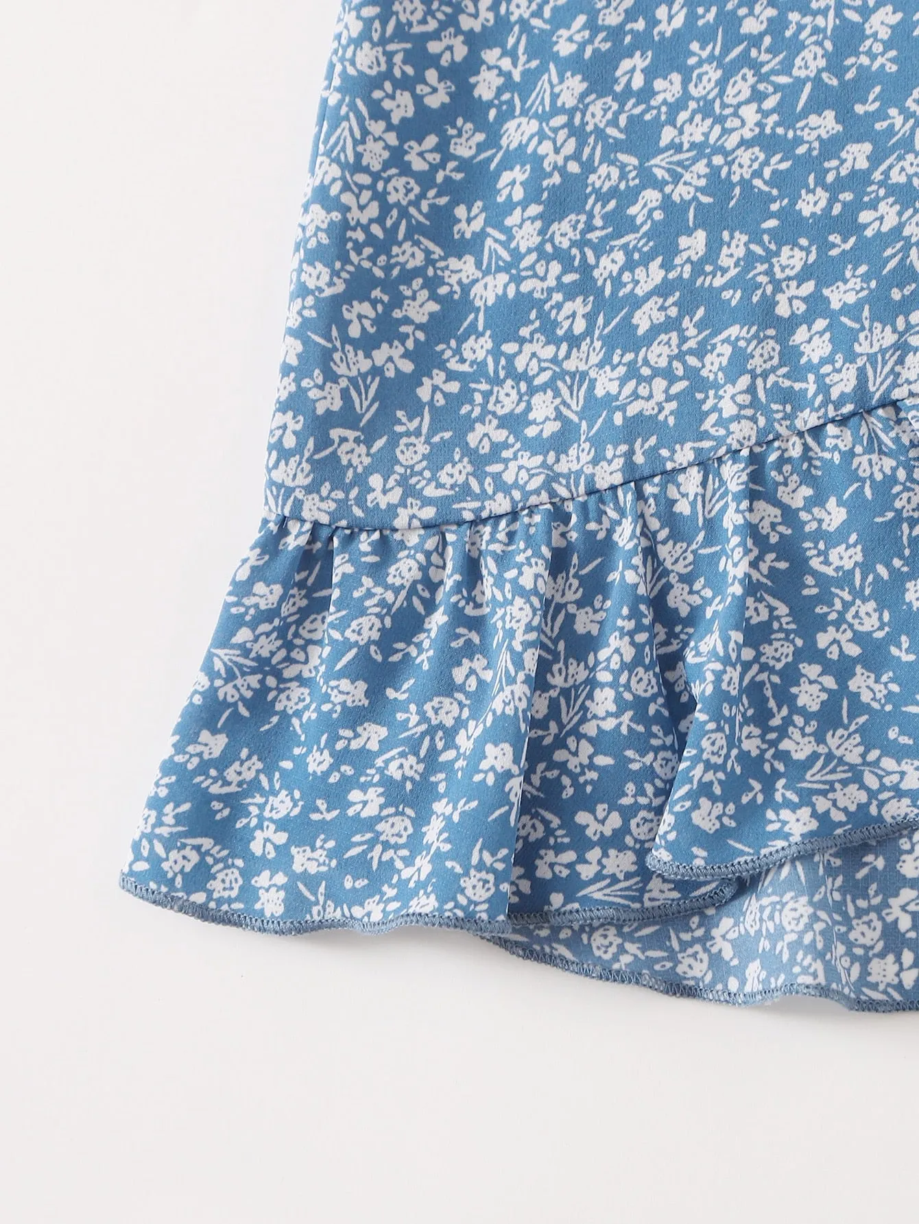 Boho Ditsy Floral Tie Front High Waist Short Women Skirt