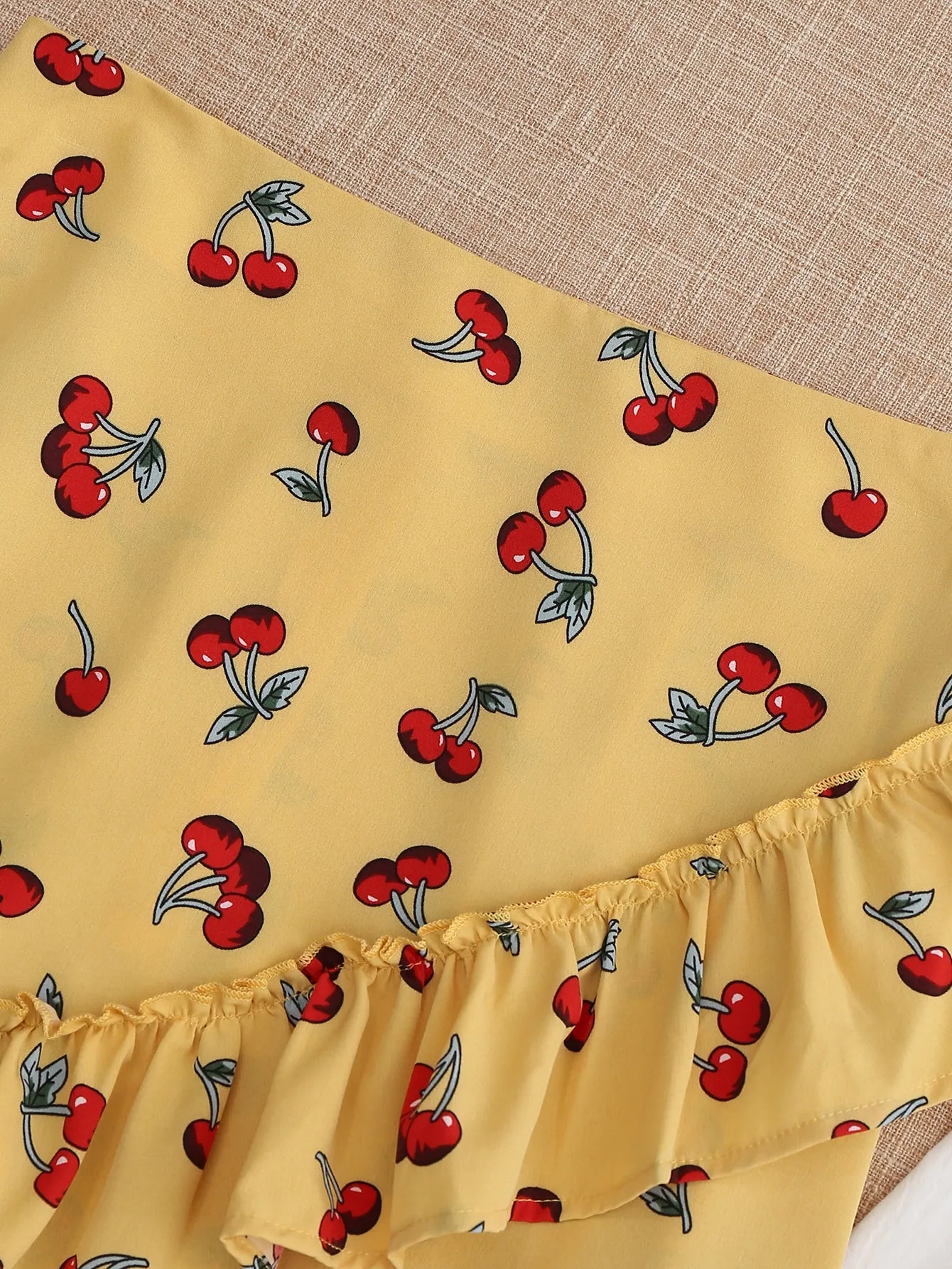 Boho Fruit&Vegetable Zipper High Waist Mini Women Skirt