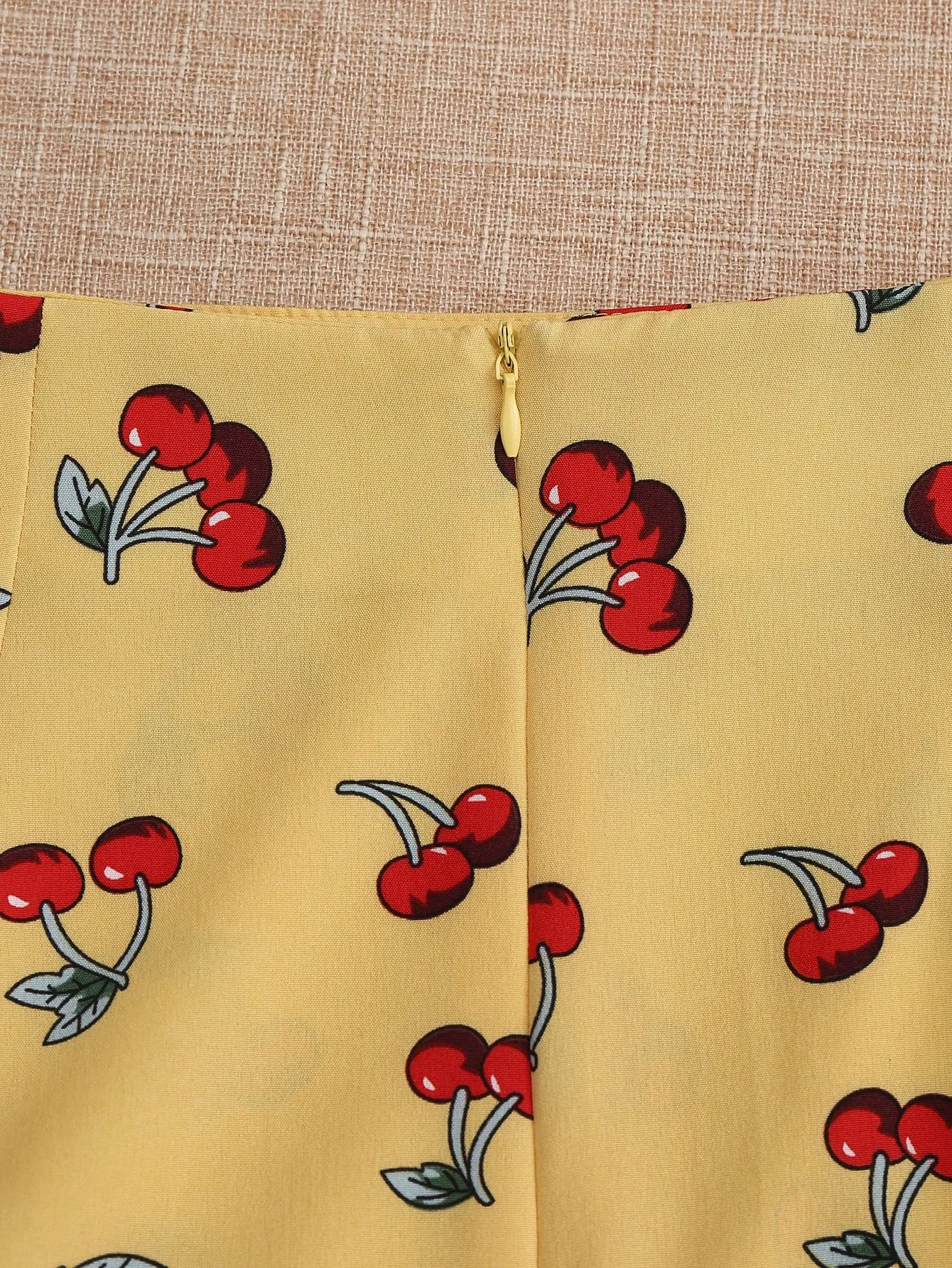 Boho Fruit&Vegetable Zipper High Waist Mini Women Skirt