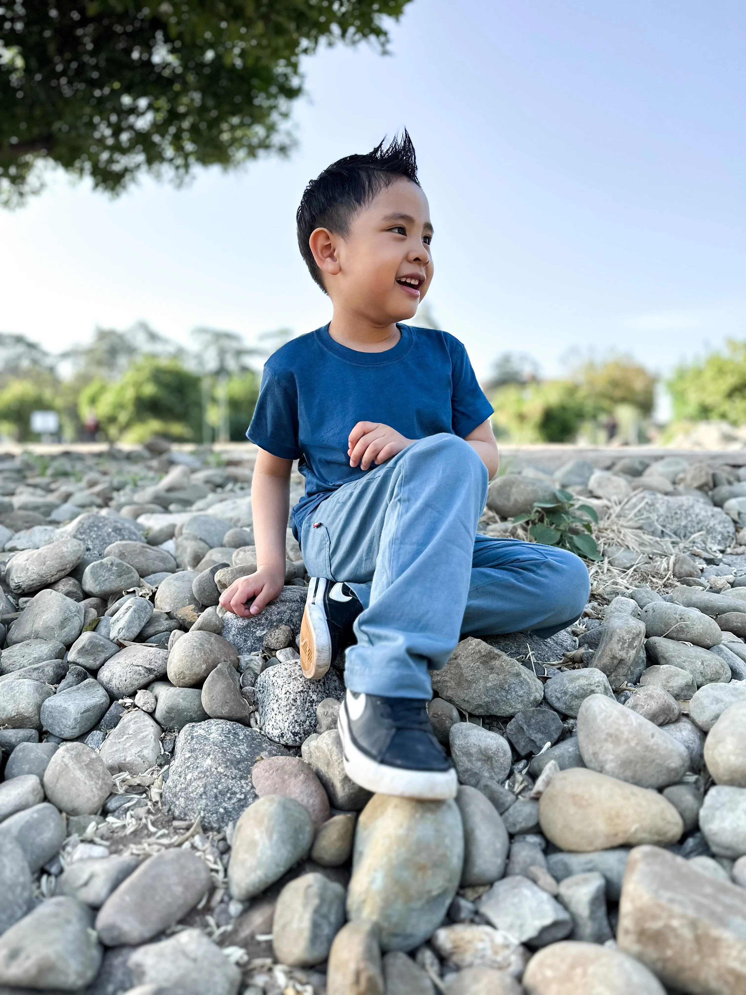 Boys Soft Cotton 3-Pocket Jersey Pants - UPF 50  | Concrete