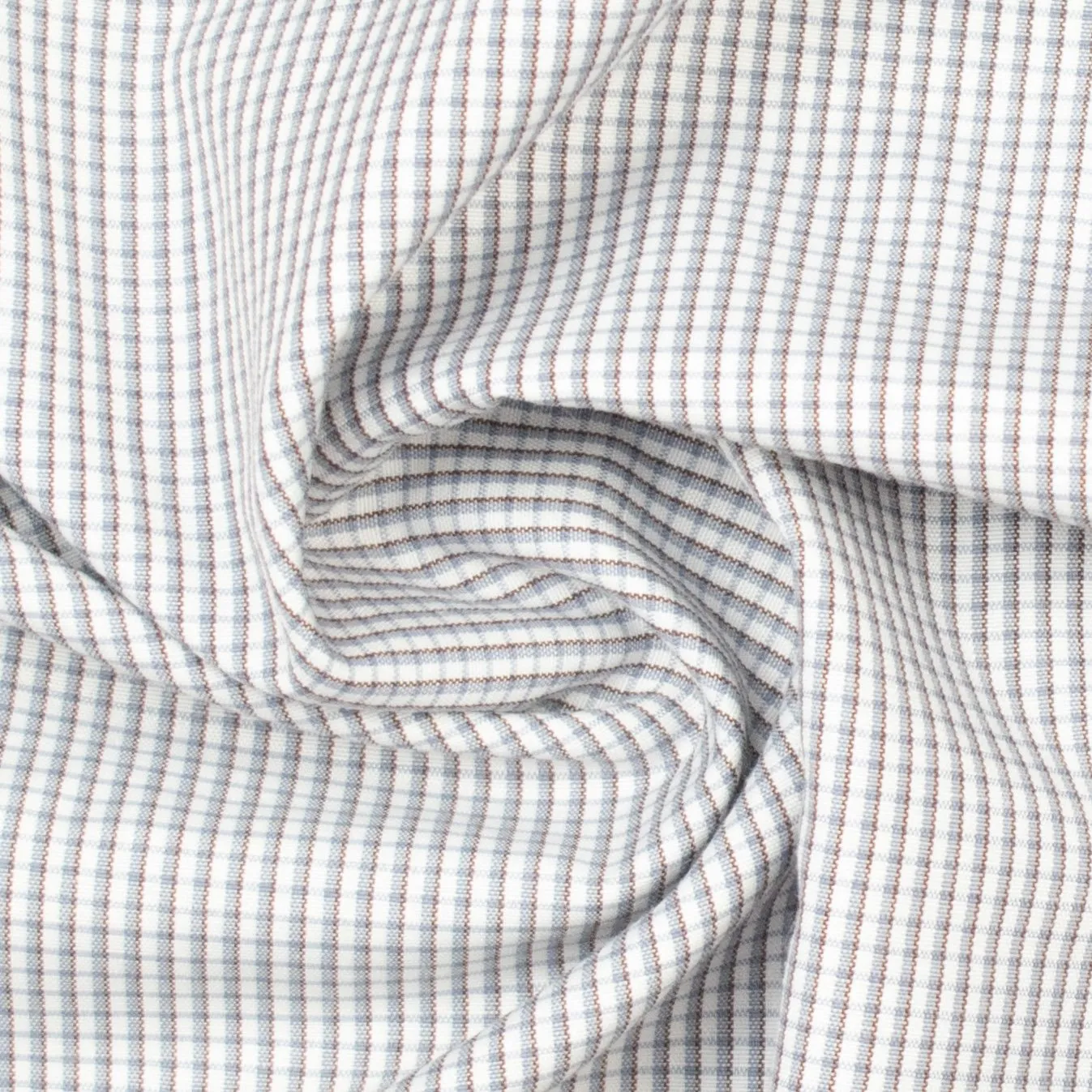 Check Shirting Design-2 Silver & Brown