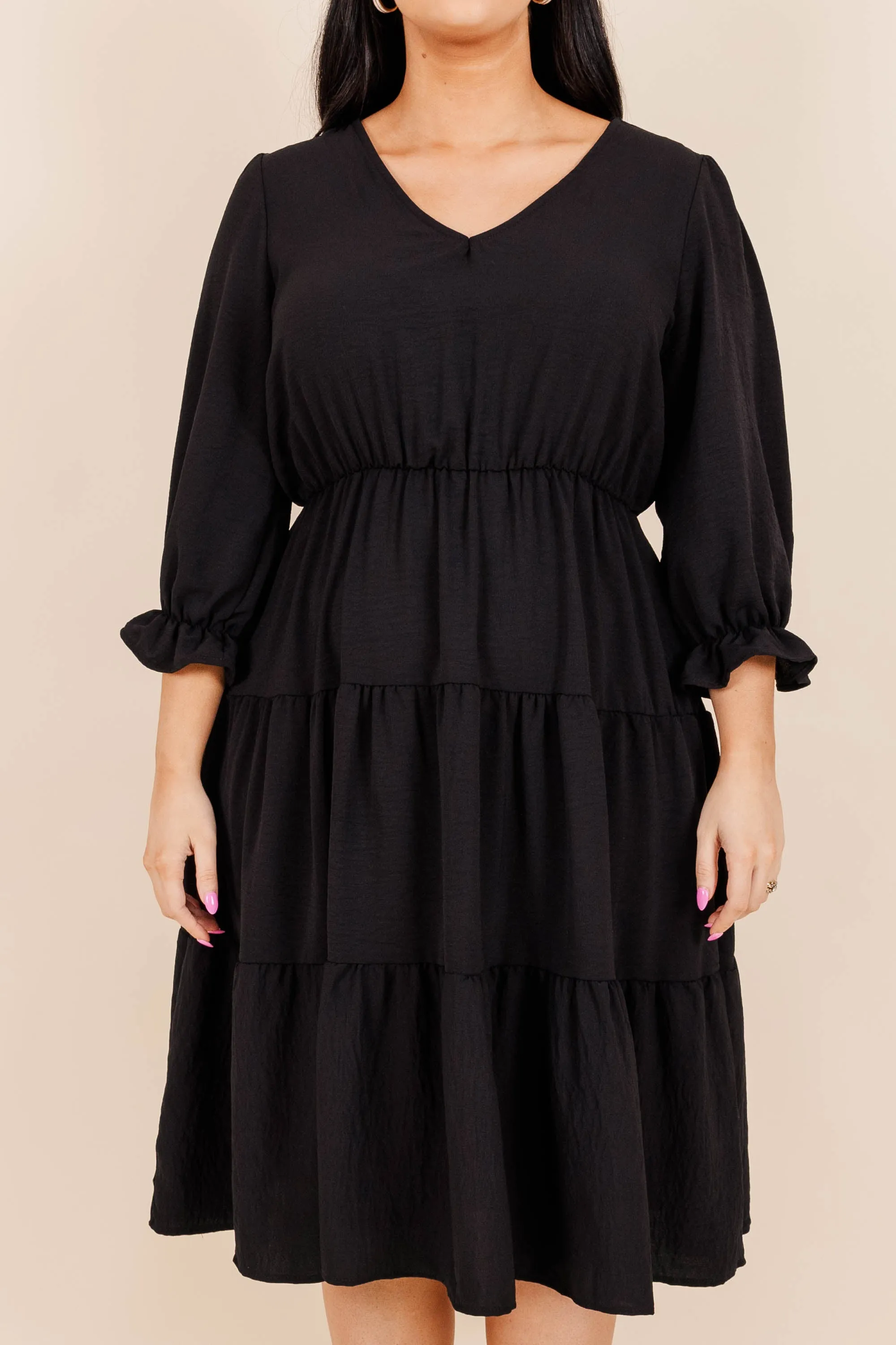 Coming To My Senses Dress, Black