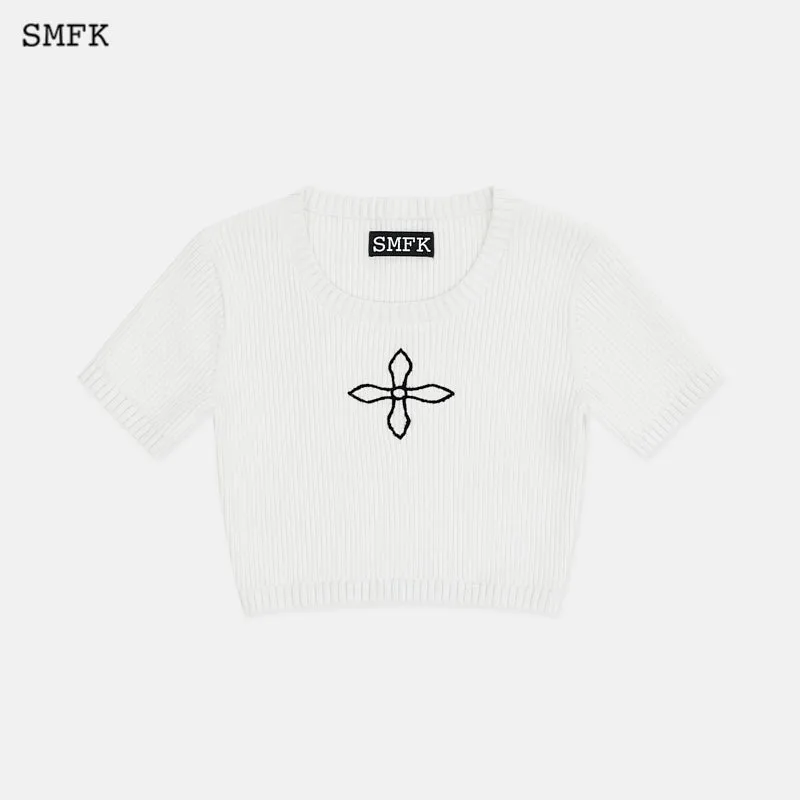 Compass Flower of Dark Classic Cashmere Short Tee White