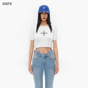 Compass Flower of Dark Classic Cashmere Short Tee White