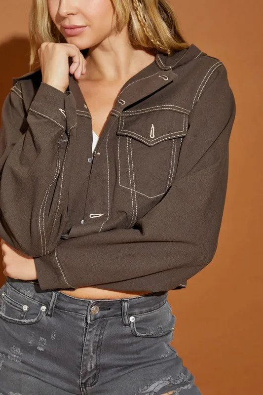 Denim Hooded Jacket