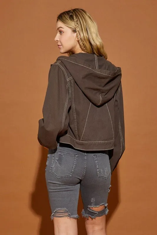 Denim Hooded Jacket
