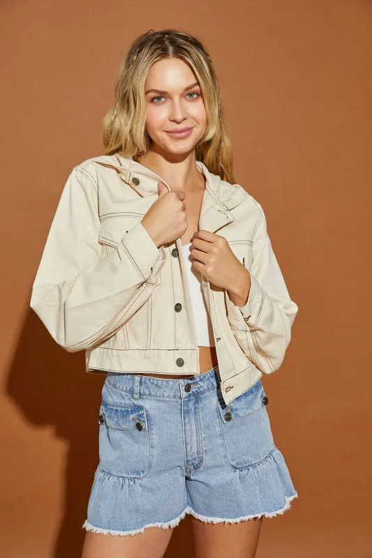 Denim Hooded Jacket