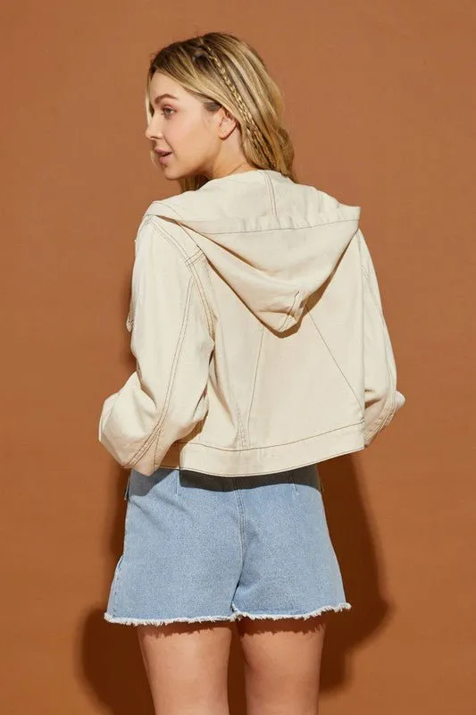 Denim Hooded Jacket