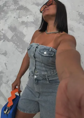Denim Tube Top