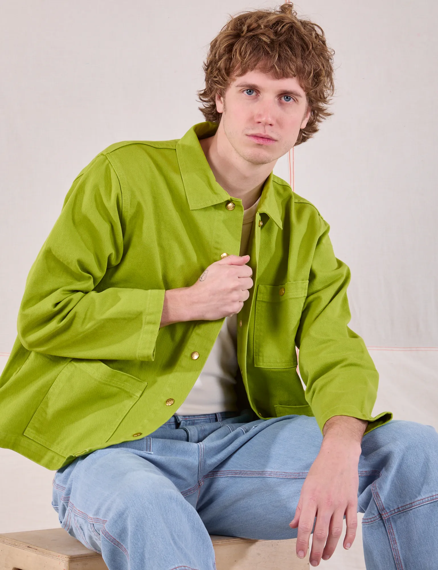 Denim Work Jacket - Gross Green