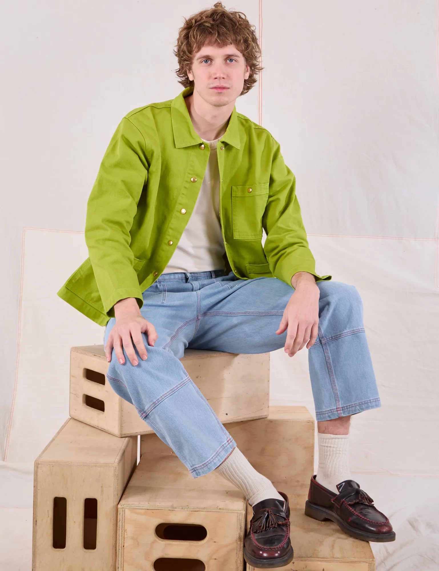 Denim Work Jacket - Gross Green