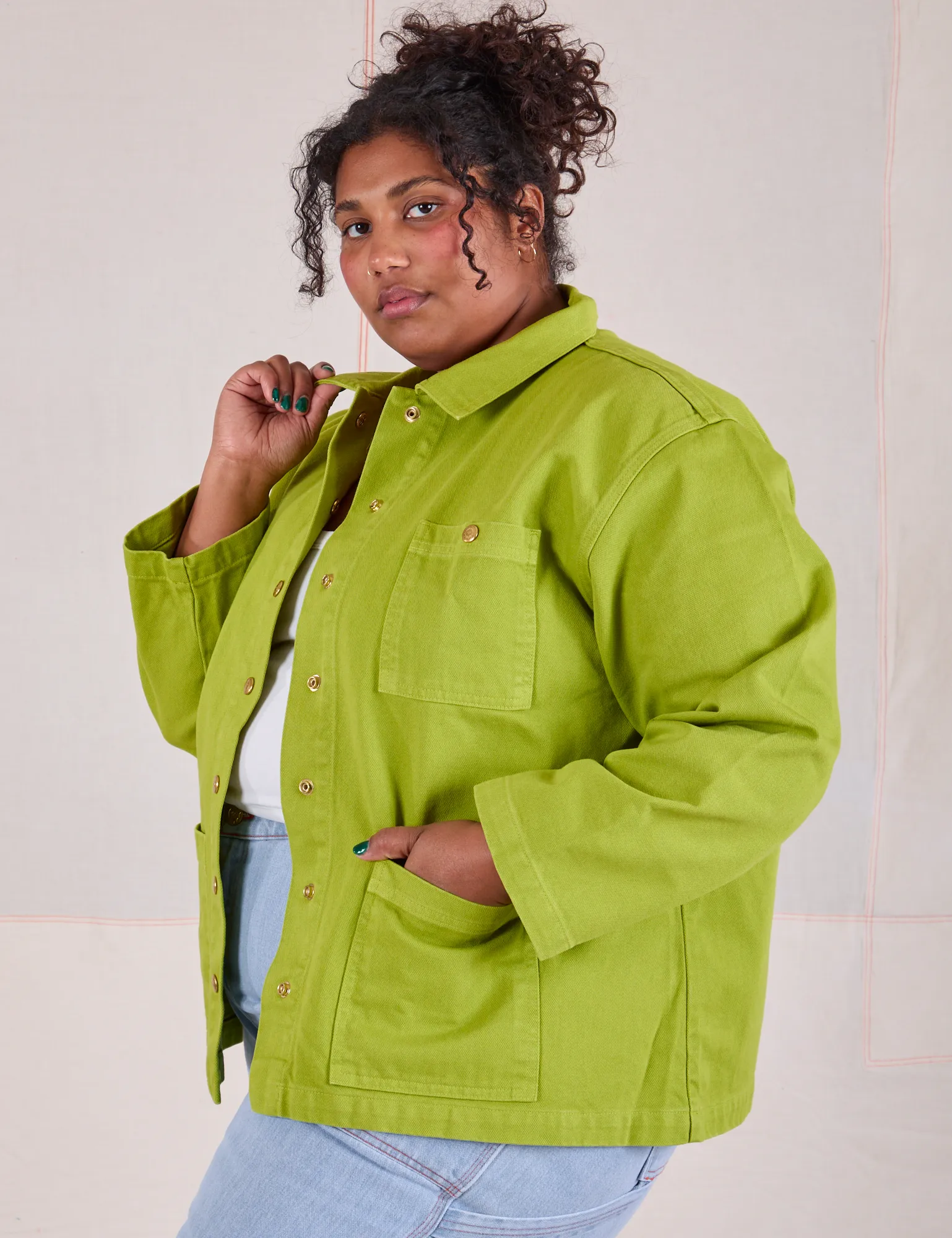 Denim Work Jacket - Gross Green