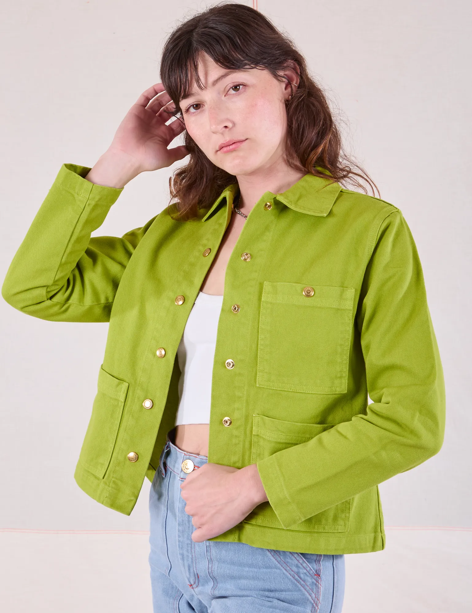 Denim Work Jacket - Gross Green