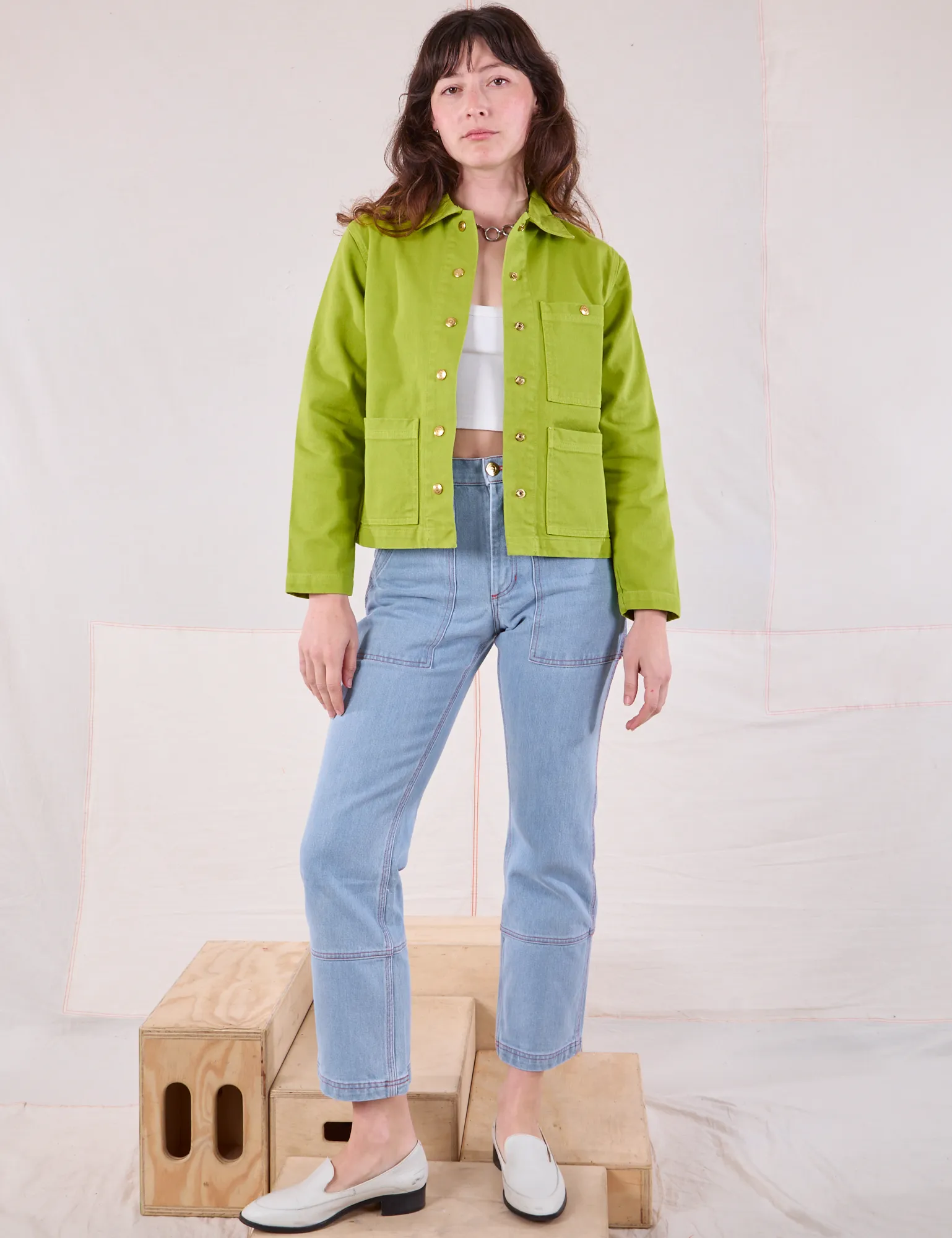 Denim Work Jacket - Gross Green