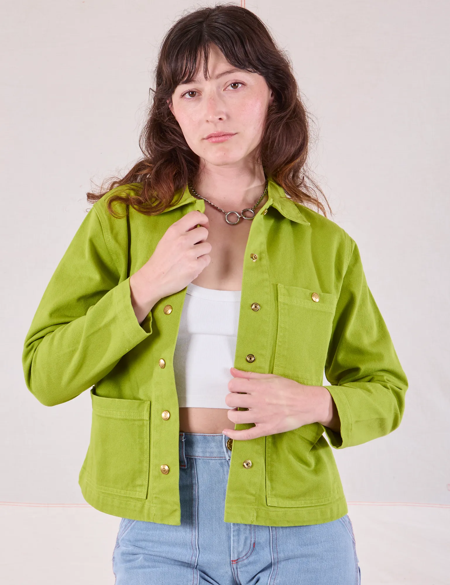Denim Work Jacket - Gross Green