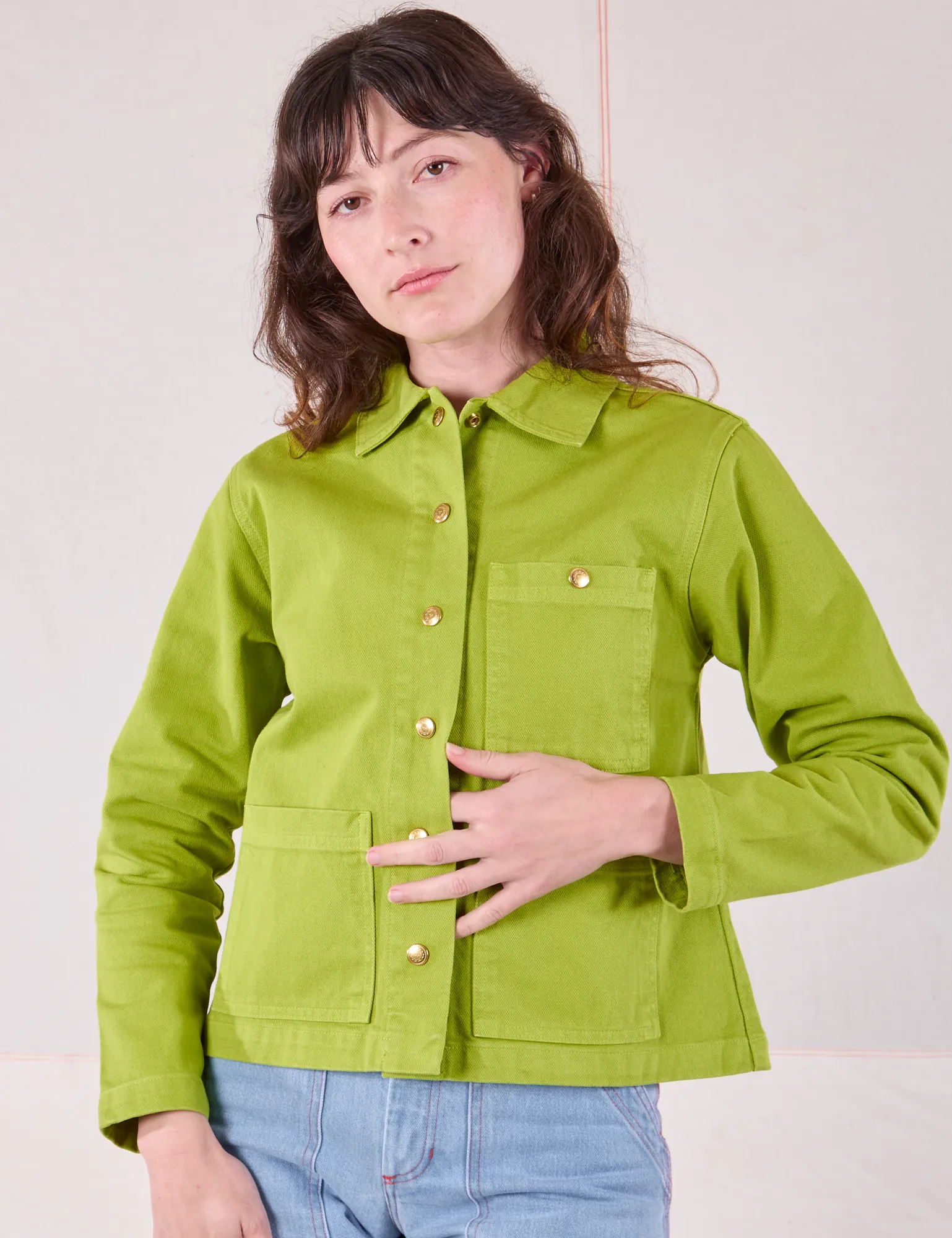 Denim Work Jacket - Gross Green