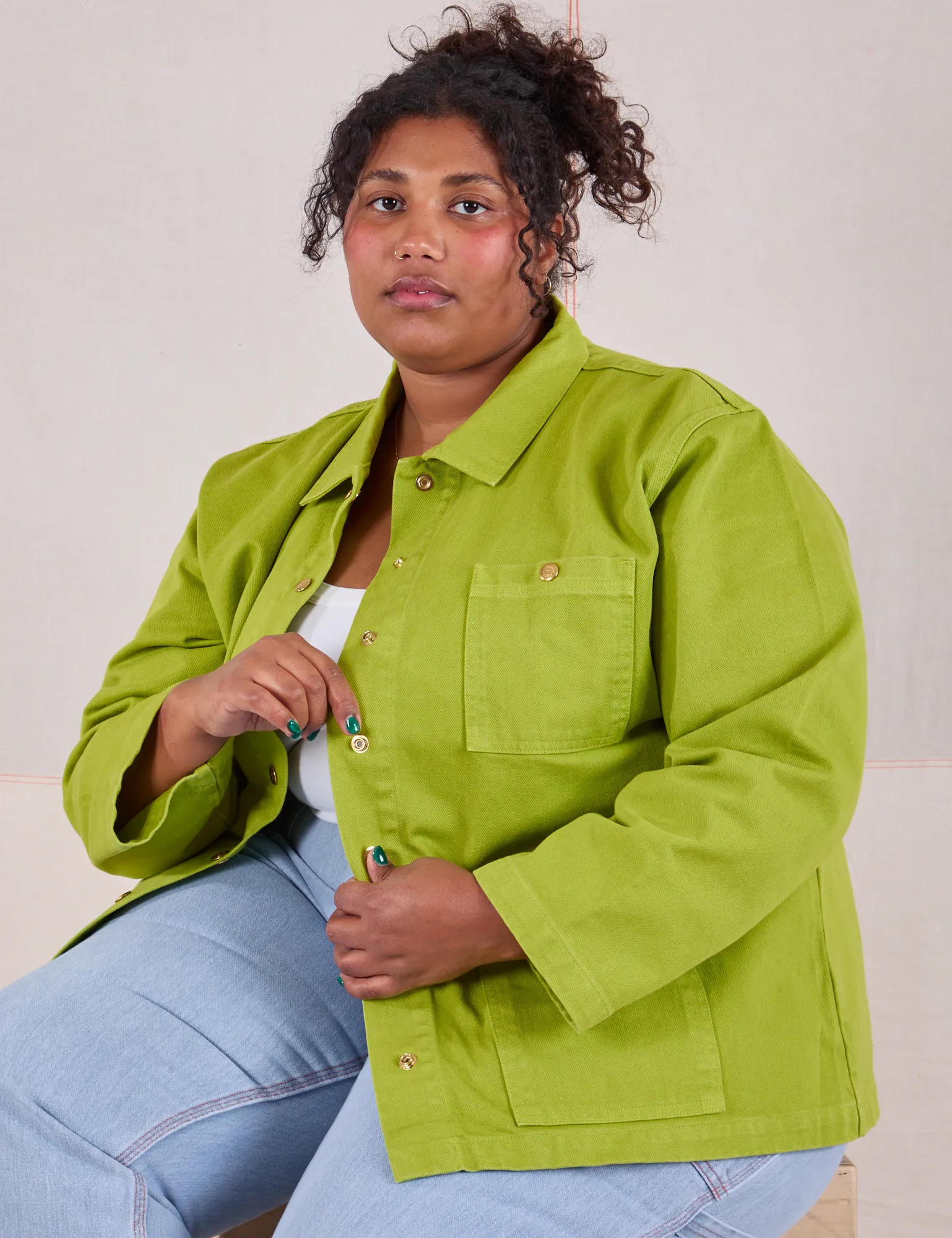 Denim Work Jacket - Gross Green