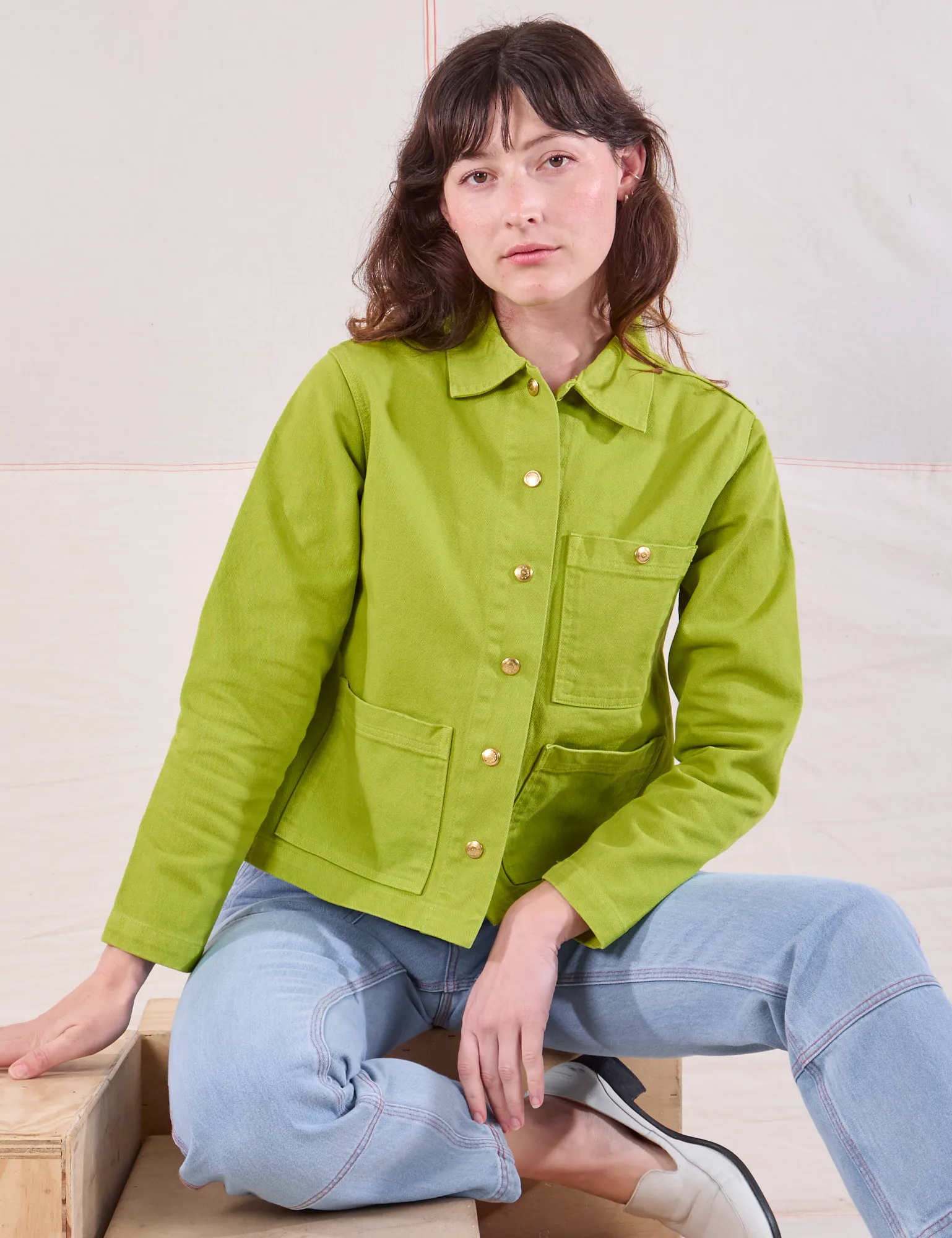 Denim Work Jacket - Gross Green