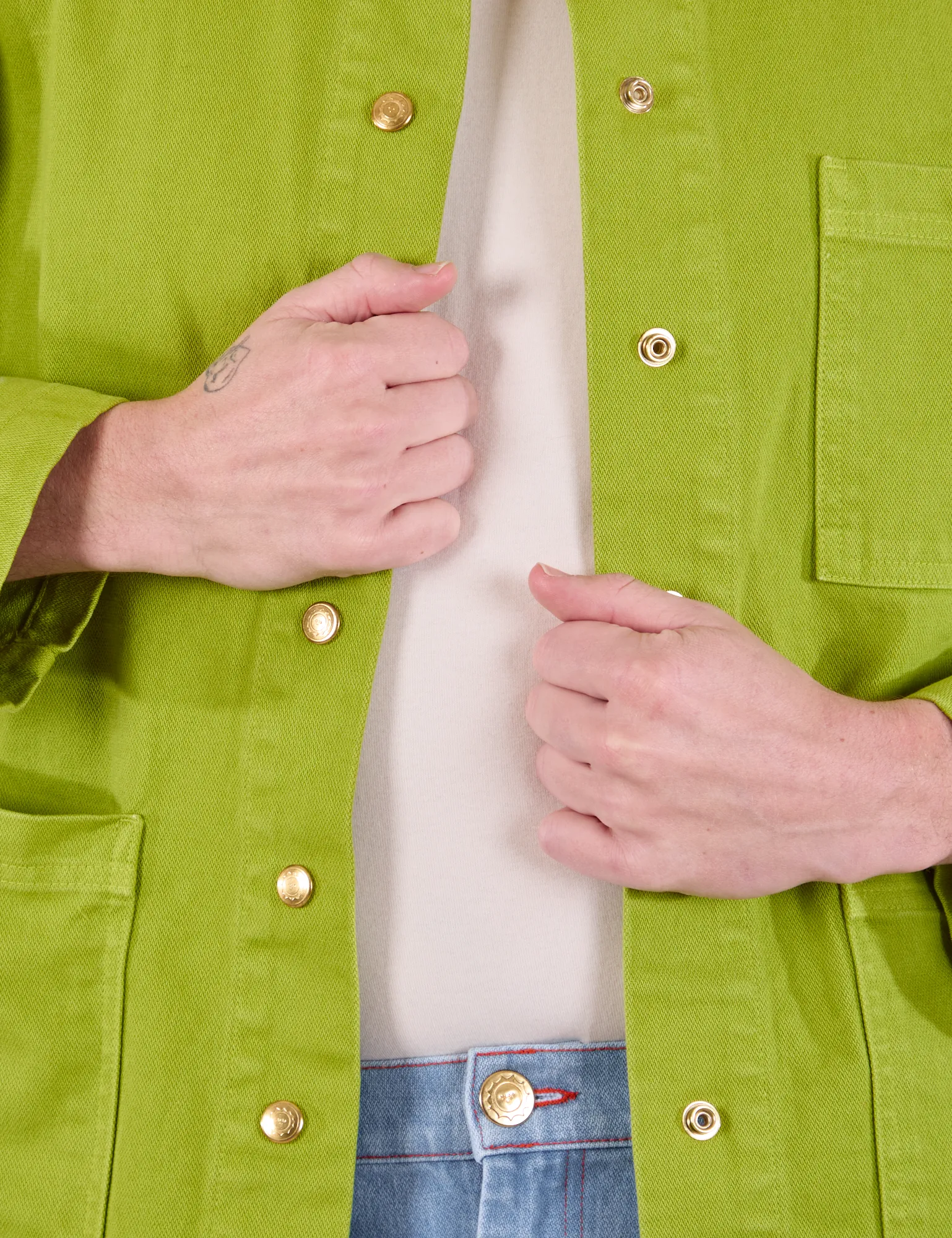 Denim Work Jacket - Gross Green