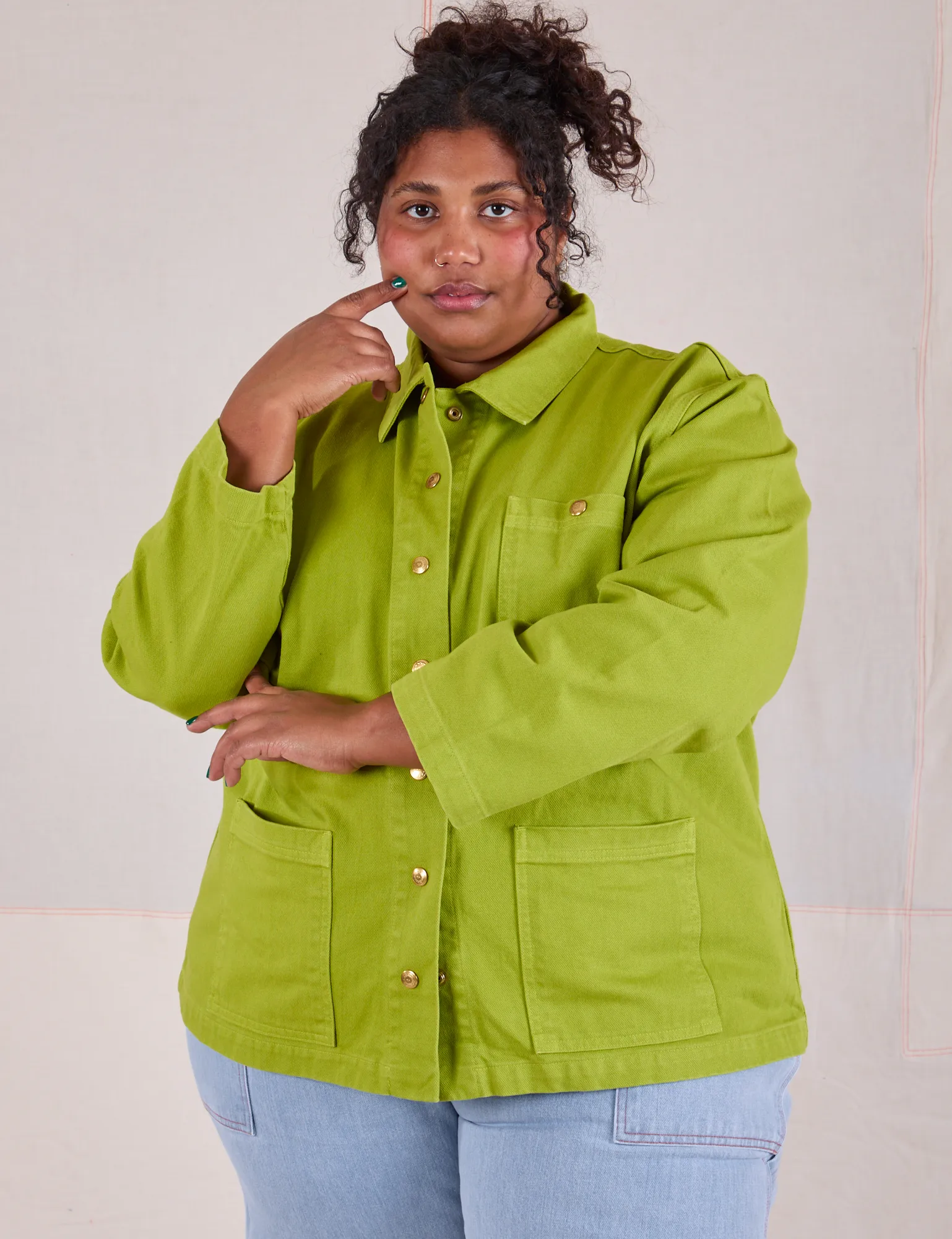 Denim Work Jacket - Gross Green