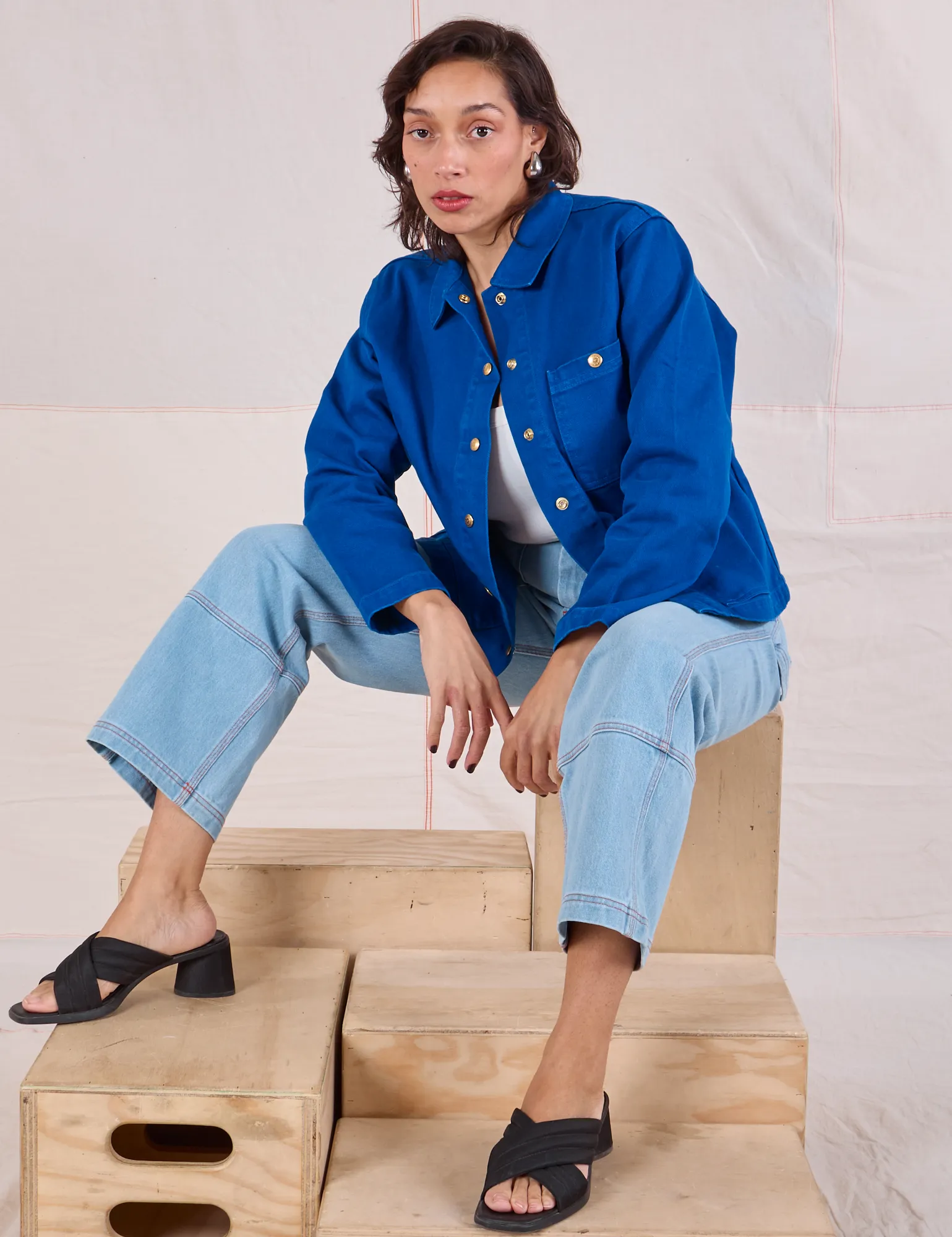 Denim Work Jacket - Royal Blue
