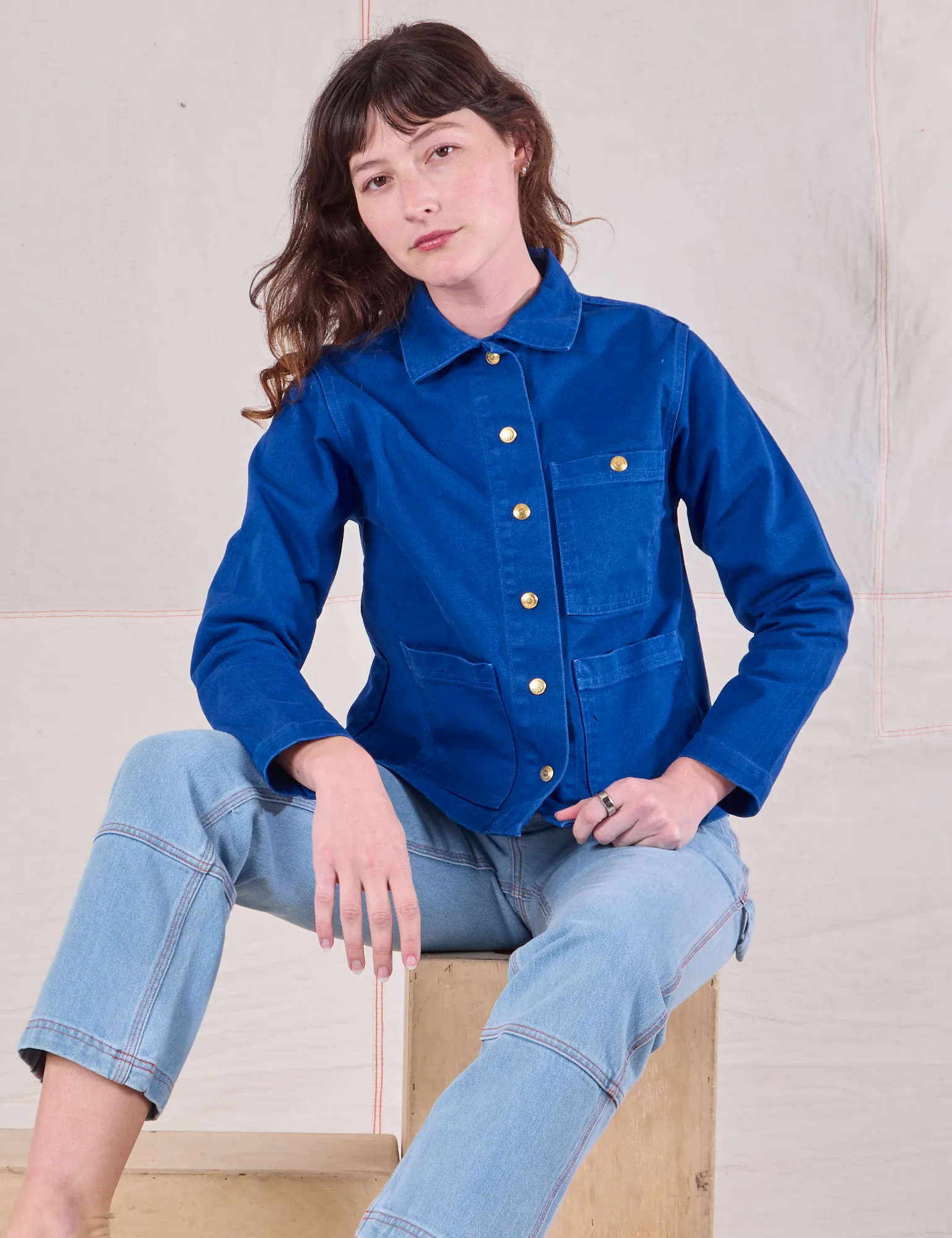 Denim Work Jacket - Royal Blue