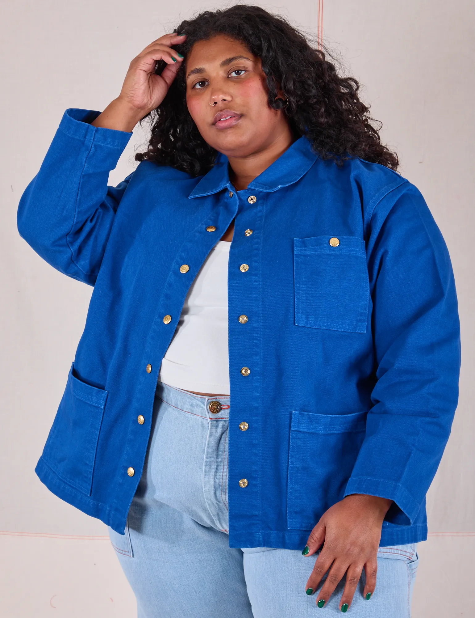 Denim Work Jacket - Royal Blue