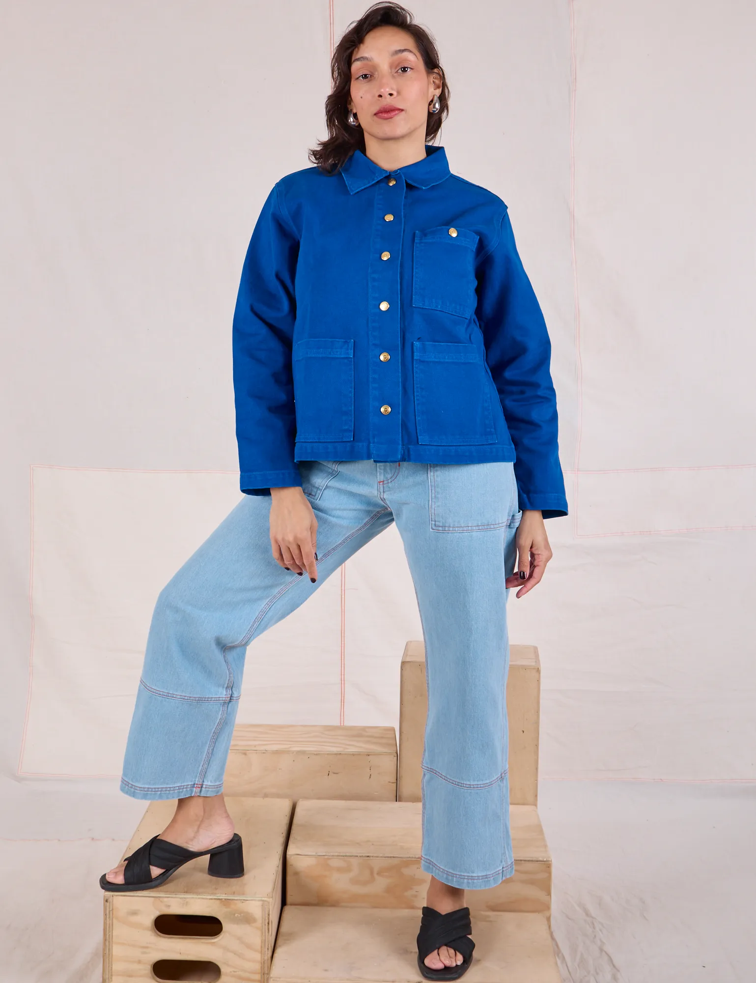 Denim Work Jacket - Royal Blue