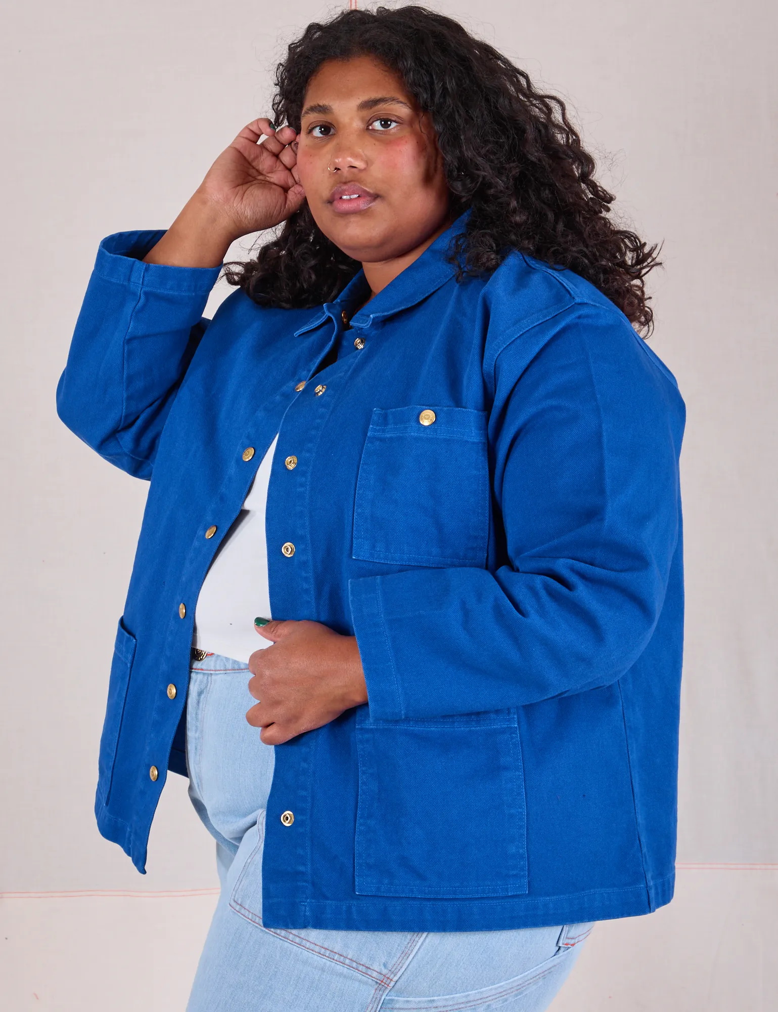 Denim Work Jacket - Royal Blue