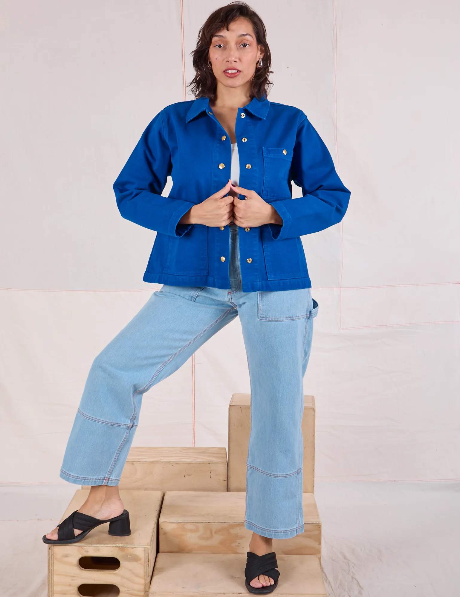 Denim Work Jacket - Royal Blue