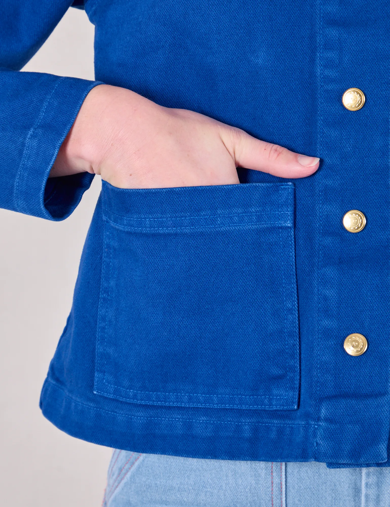 Denim Work Jacket - Royal Blue