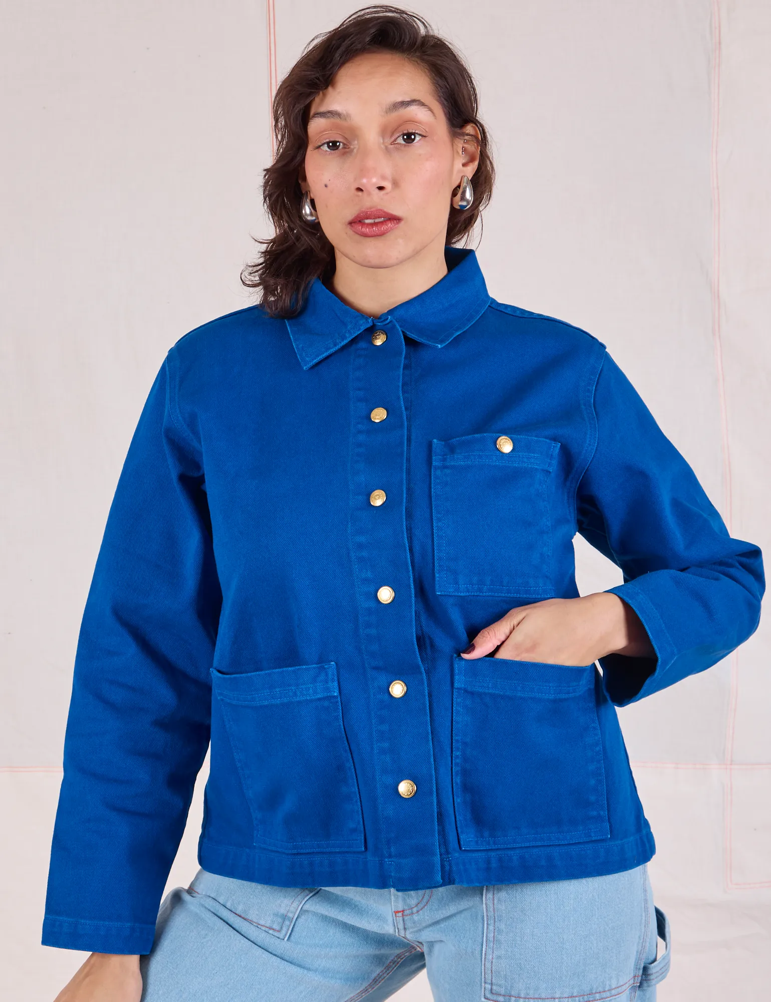 Denim Work Jacket - Royal Blue
