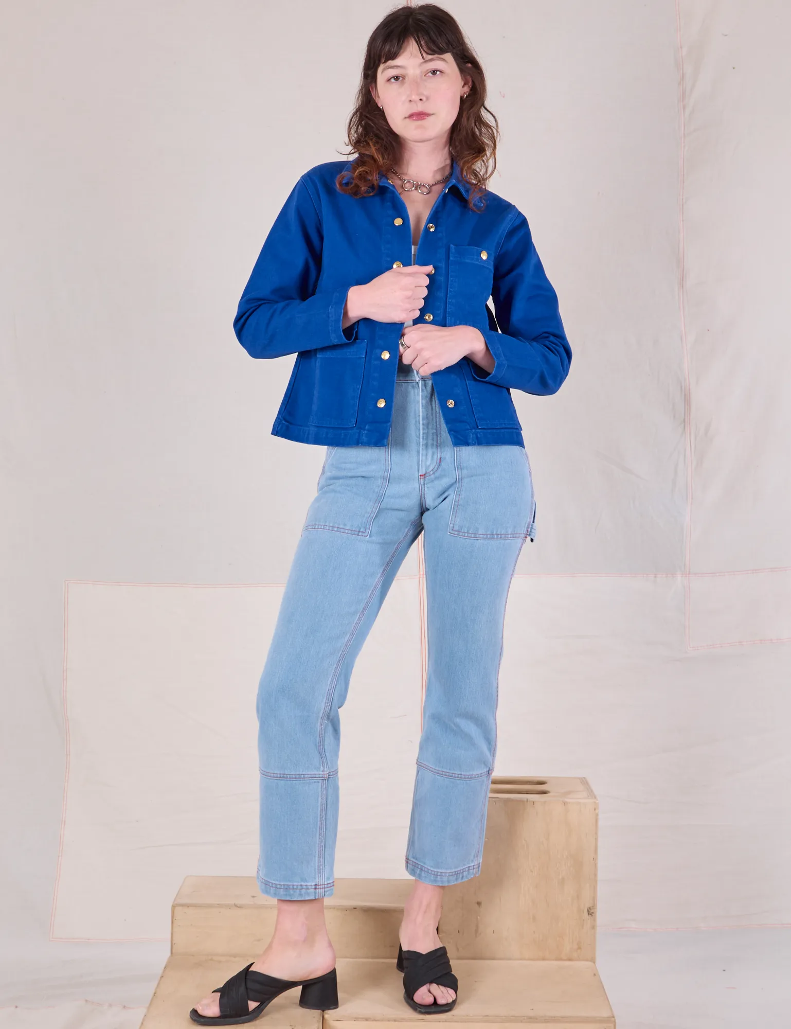 Denim Work Jacket - Royal Blue