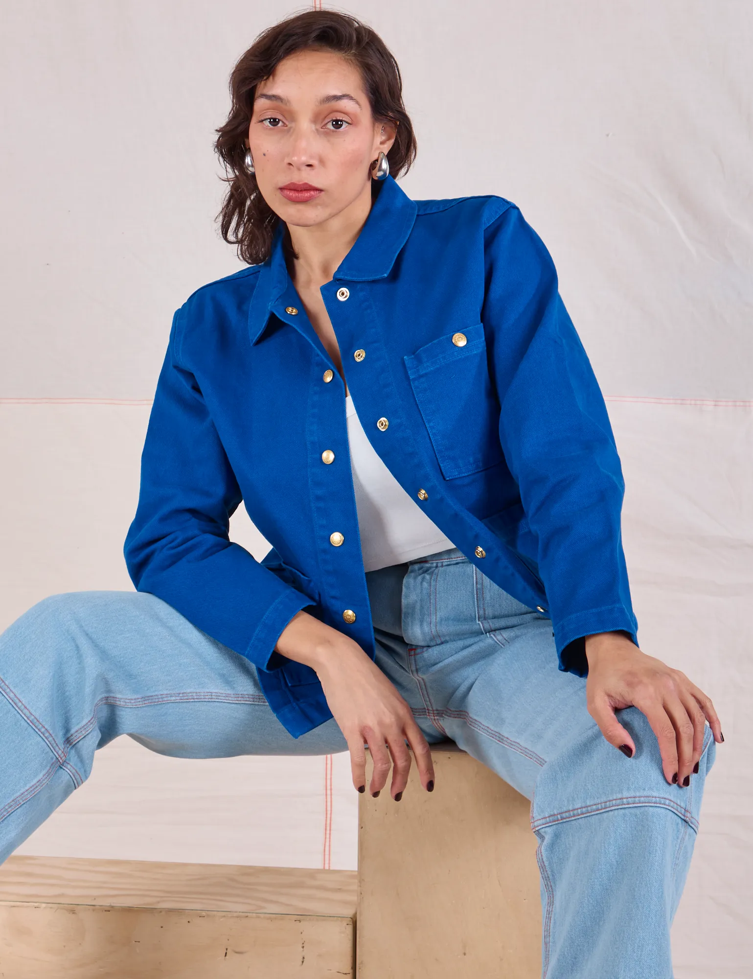 Denim Work Jacket - Royal Blue