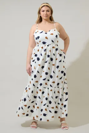 Devania Brush Cabana Flowy Maxi Dress Curve