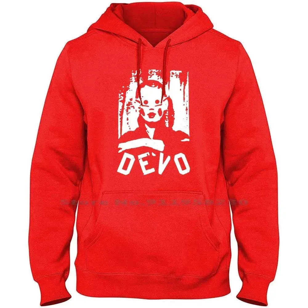 Devo Vintage Poster Hoodie – Casual Unisex Music-Inspired Sweater