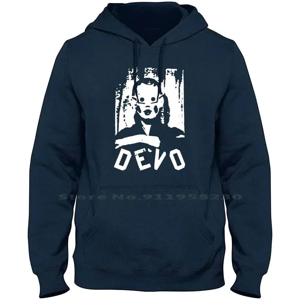 Devo Vintage Poster Hoodie – Casual Unisex Music-Inspired Sweater