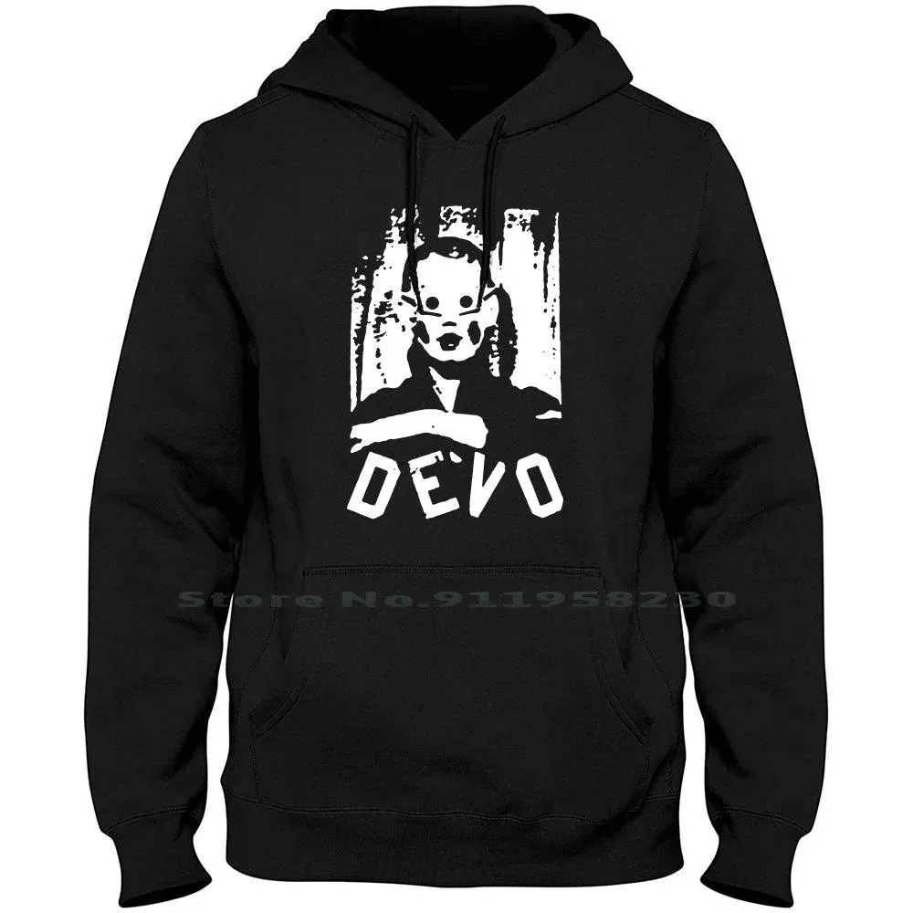 Devo Vintage Poster Hoodie – Casual Unisex Music-Inspired Sweater