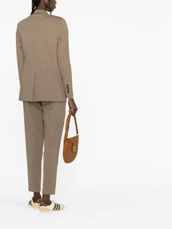 double-breasted cotton-blend blazer
