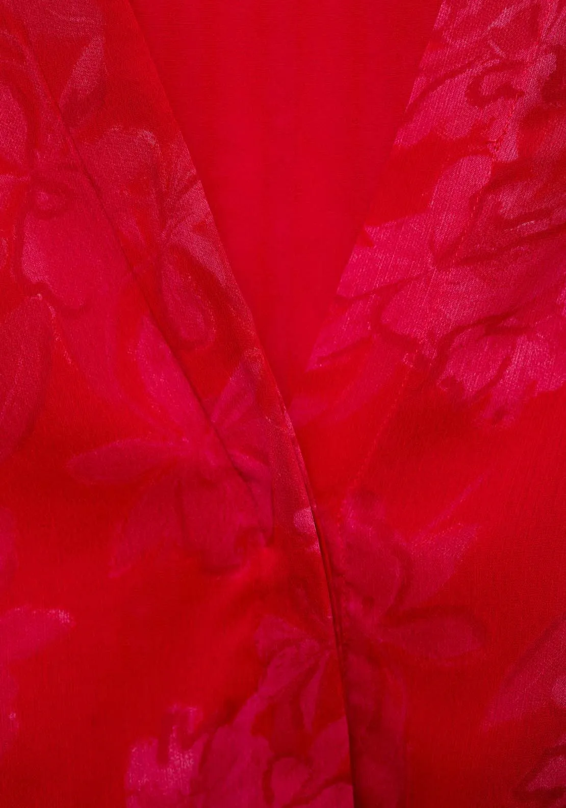 Floral-print dress with knot detail - Bright Red
