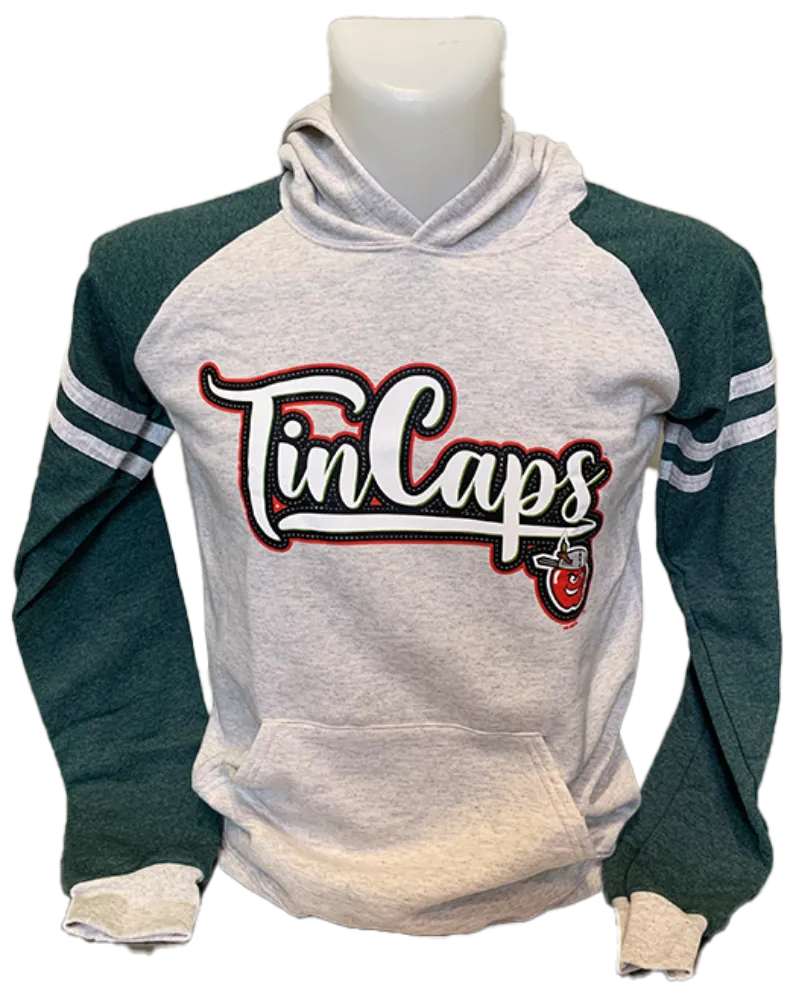 Fort Wayne TinCaps Waverly Oatmeal/Forest Colorblock Hooded Sweatshirt