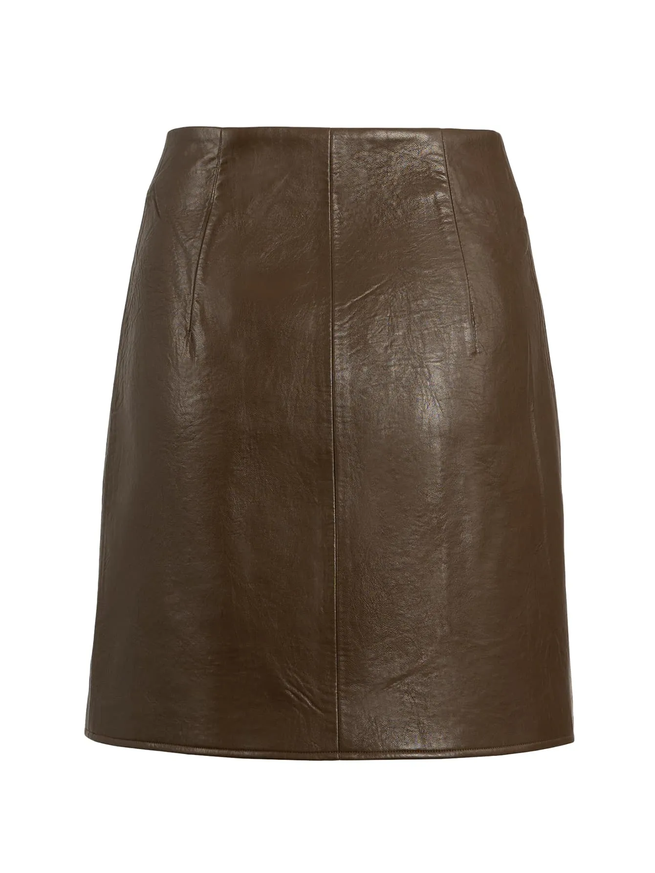 Glamorous Plain Double Button High Waist Short Women Skirt
