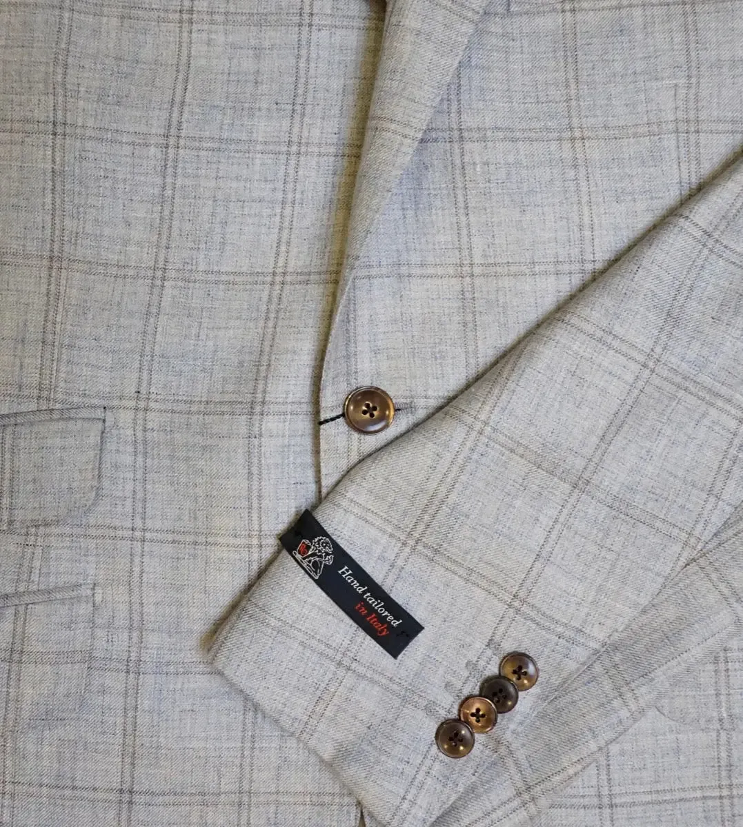 Ice Blue Loro Piana Wool, Silk, & Linen Jacket