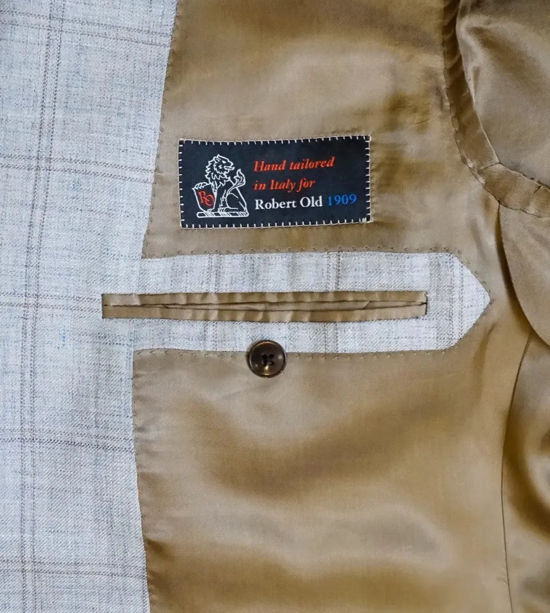 Ice Blue Loro Piana Wool, Silk, & Linen Jacket