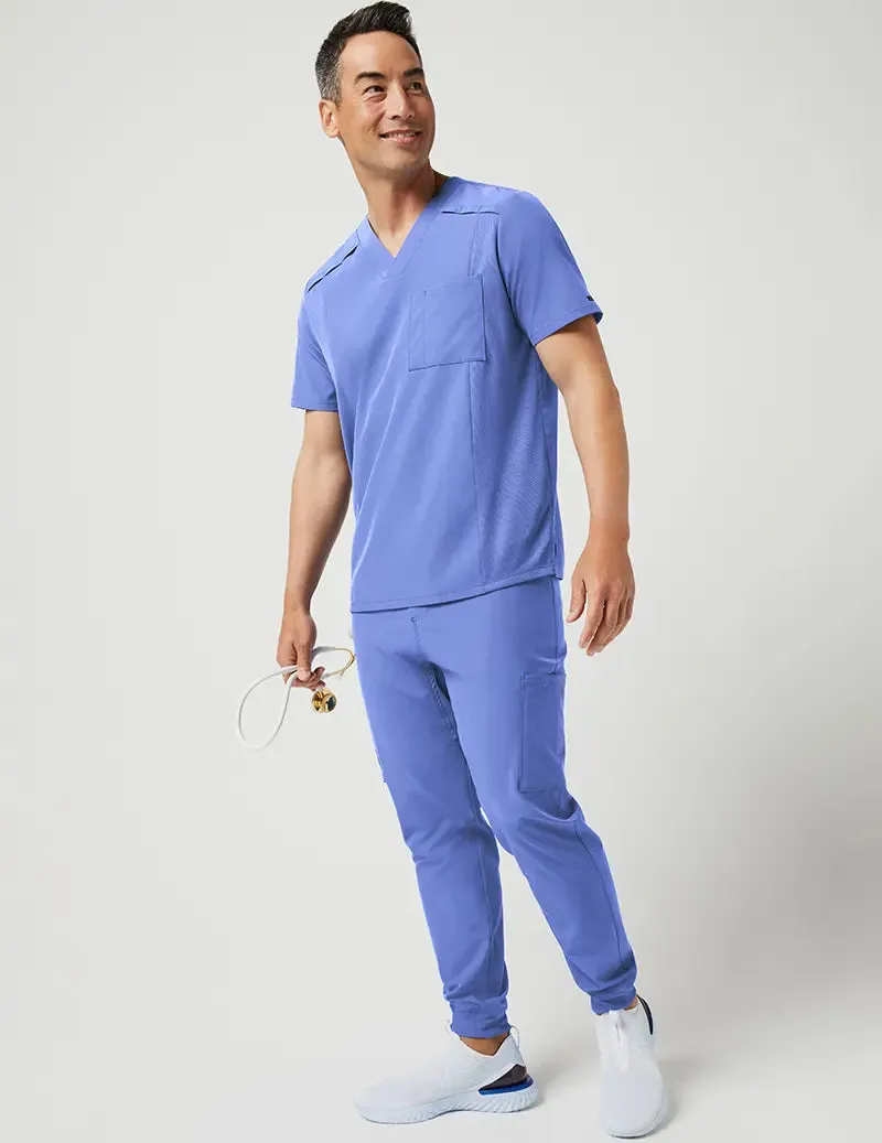 Jaanuu Men's Mesh Detail Jogger Pant - Ceil Blue